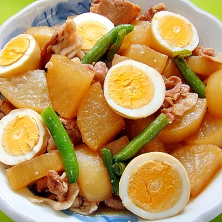 大根とゆで卵豚肉の煮物 レシピ 作り方 By Mint74 楽天レシピ